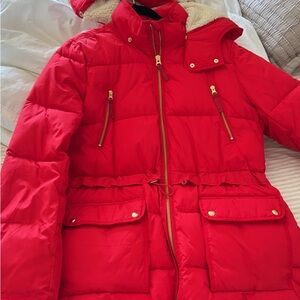 J. Crew Red Puffer Jacket